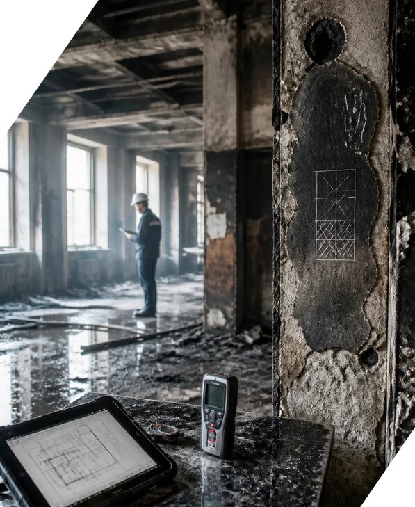 Обследование зданий после пожара в Ханты-Мансийске от 15314 р. | ЭкспертизаРоссия