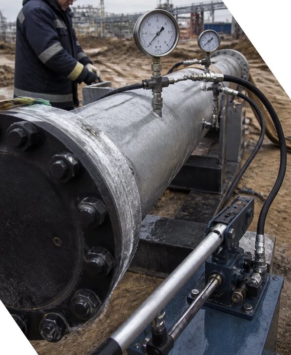 Проведение испытаний трубопроводов на прочность в Ханты-Мансийске